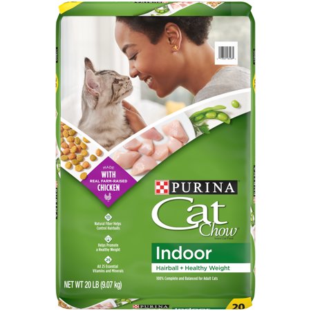 Purina Cat Chow Indoor Dry Cat Food, Hairball + Healthy Weight, 20 lb. Bag