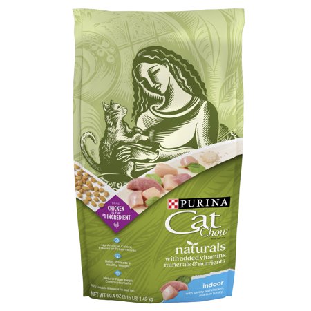 Purina Cat Chow Naturals, Dry Indoor Cat Food With Added Vitamins, Minerals and Nutrients, 3.15 lb. Bag