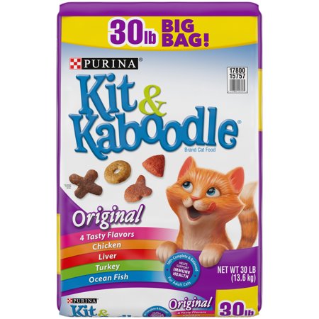 Purina Kit & Kaboodle Dry Cat Food, Original, 30 lb. Bag