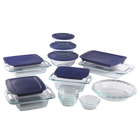 Pyrex® Easy Grab, Glass Bakeware with Lids, Multi Size 19-Piece Set