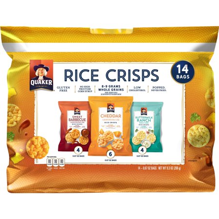 Quaker Rice Crisps, Savory Variety Pack, 14 Count