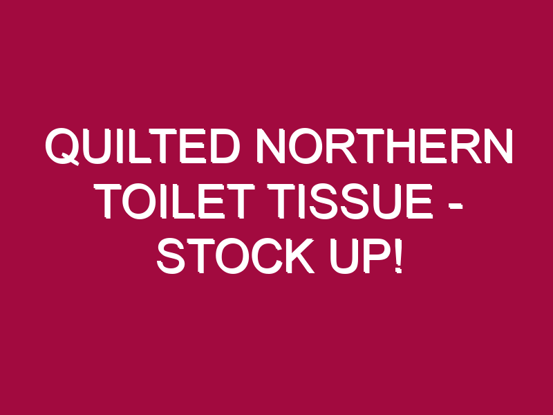 Quilted Northern Toilet Tissue – STOCK UP!