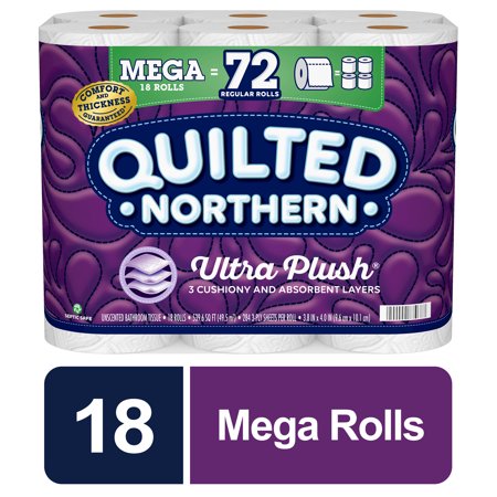Quilted Northern Ultra Plush Toilet Paper, 18 Mega Rolls