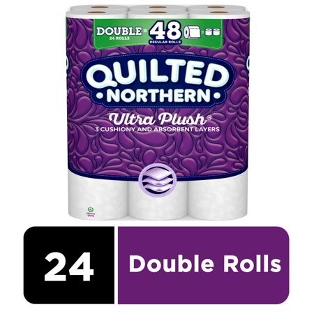 Quilted Northern Ultra Plush Toilet Paper, 24 Double Rolls (= 48 Regular Rolls)