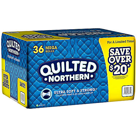 Quilted Northern Ultra Soft and Strong Toilet Paper (328 sheets/roll, 36 rolls) on Sale At Sam’s Club