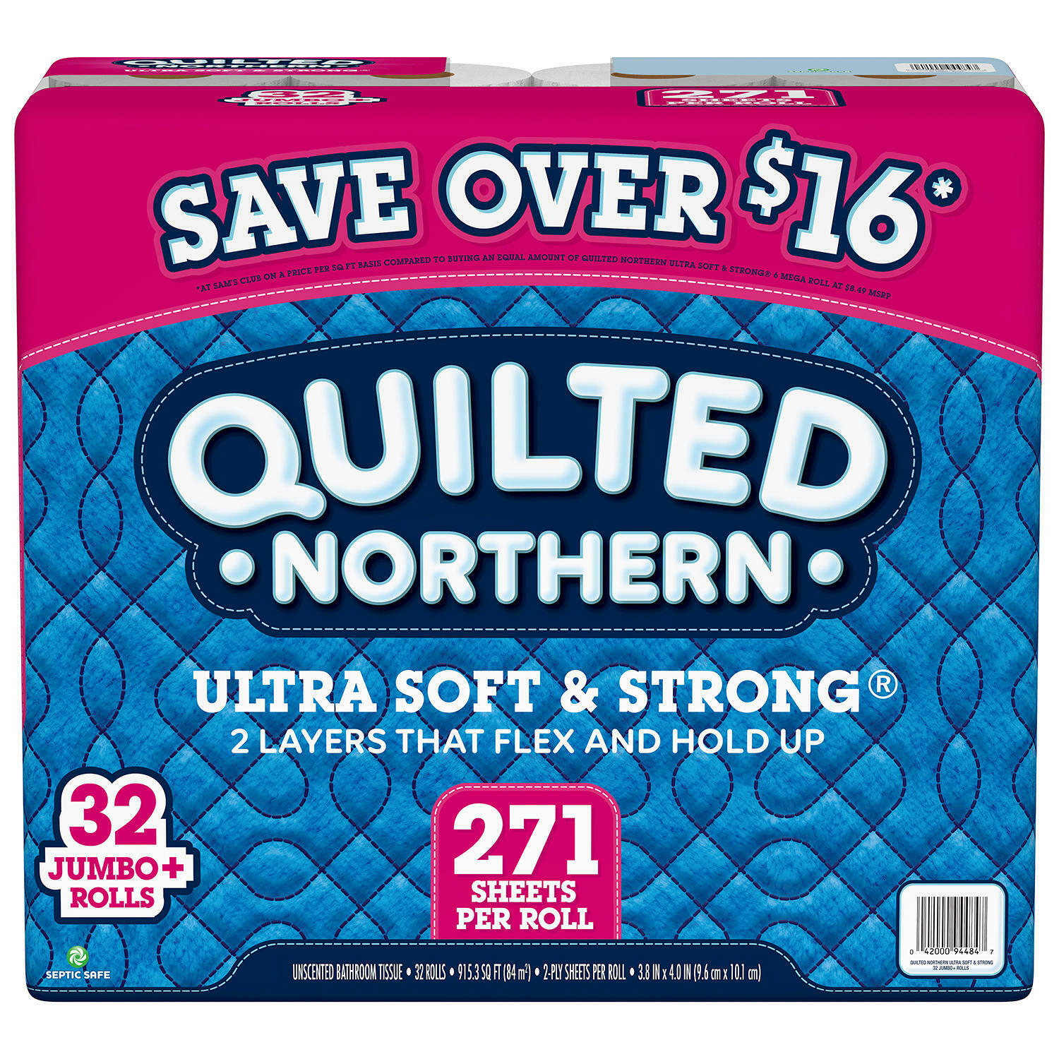 Quilted Northern Ultra Soft and Strong Toilet Paper(271 sheets/roll, 32 ct.)