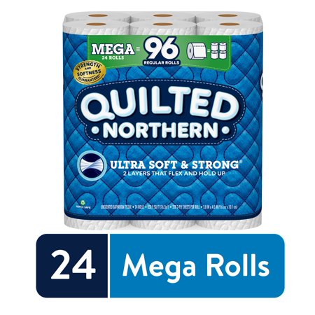Quilted Northern Ultra Soft & Strong Toilet Paper, 24 Mega Rolls (= 96 Regular Rolls)