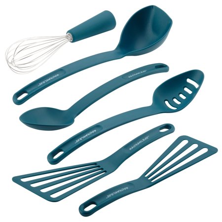 Rachael Ray 6Pieces Tools and Gadgets Nylon Nonstick Tools Set, Marine Blue