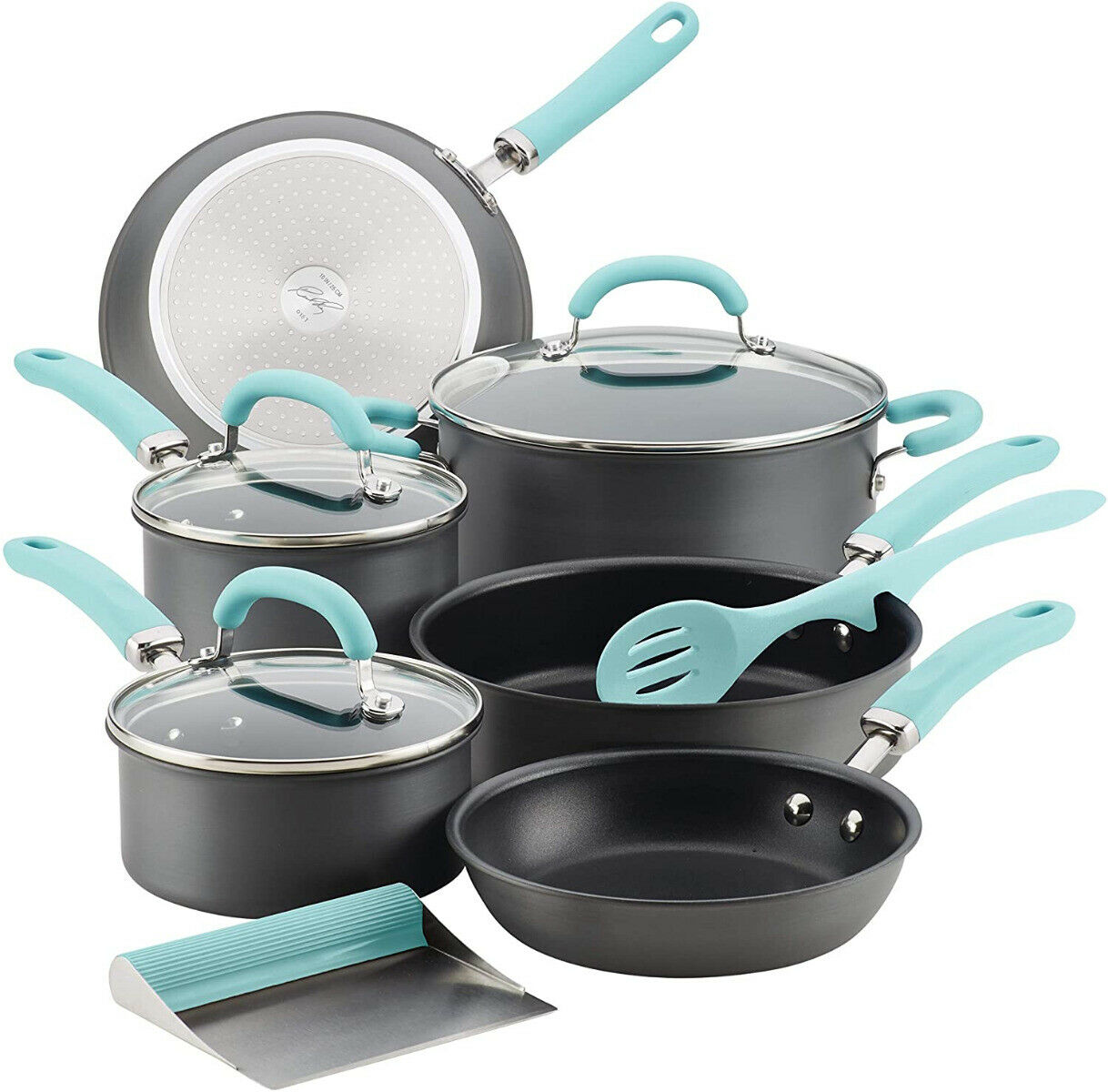 Rachael Ray Create Delicious Hard-Anodized 11-Piece Cookware Set (Open Box)