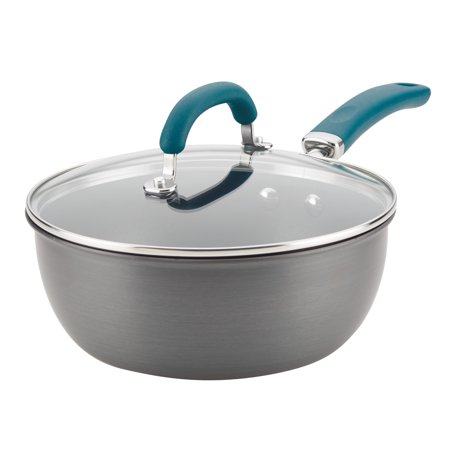 Rachael Ray Create Delicious Hard Anodized Aluminum Nonstick Everything Pan, 3-Quart, Gray