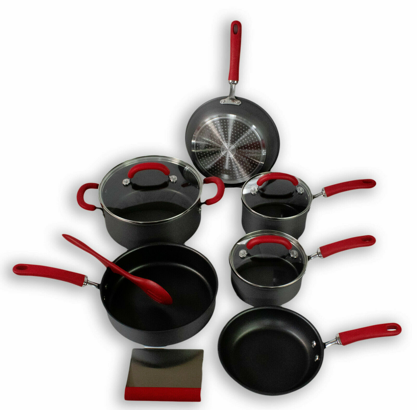 Rachael Ray Create Delicious Hard Anodized Nonstick Cookware Pots and Pans Set