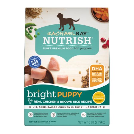 Rachael Ray Nutrish Bright Puppy Natural Dry Dog Food, Real Chicken & Brown Rice Recipe, 6-Pound Bag (Packaging May Vary)