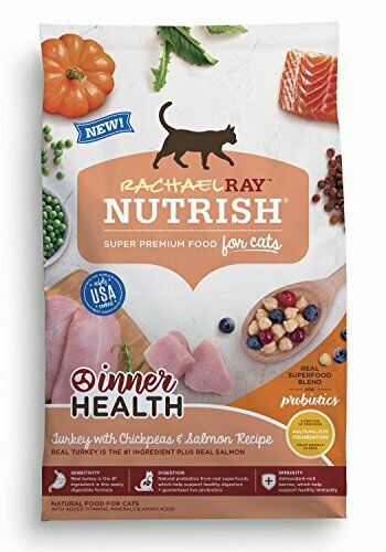 Rachael Ray Nutrish Inner Health Premium Natural Dry Cat Food Turkey with Chi...