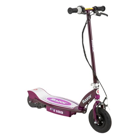 Razor E100 Motorized 24V Rechargeable Electric Scooter Powered Kids, Purple