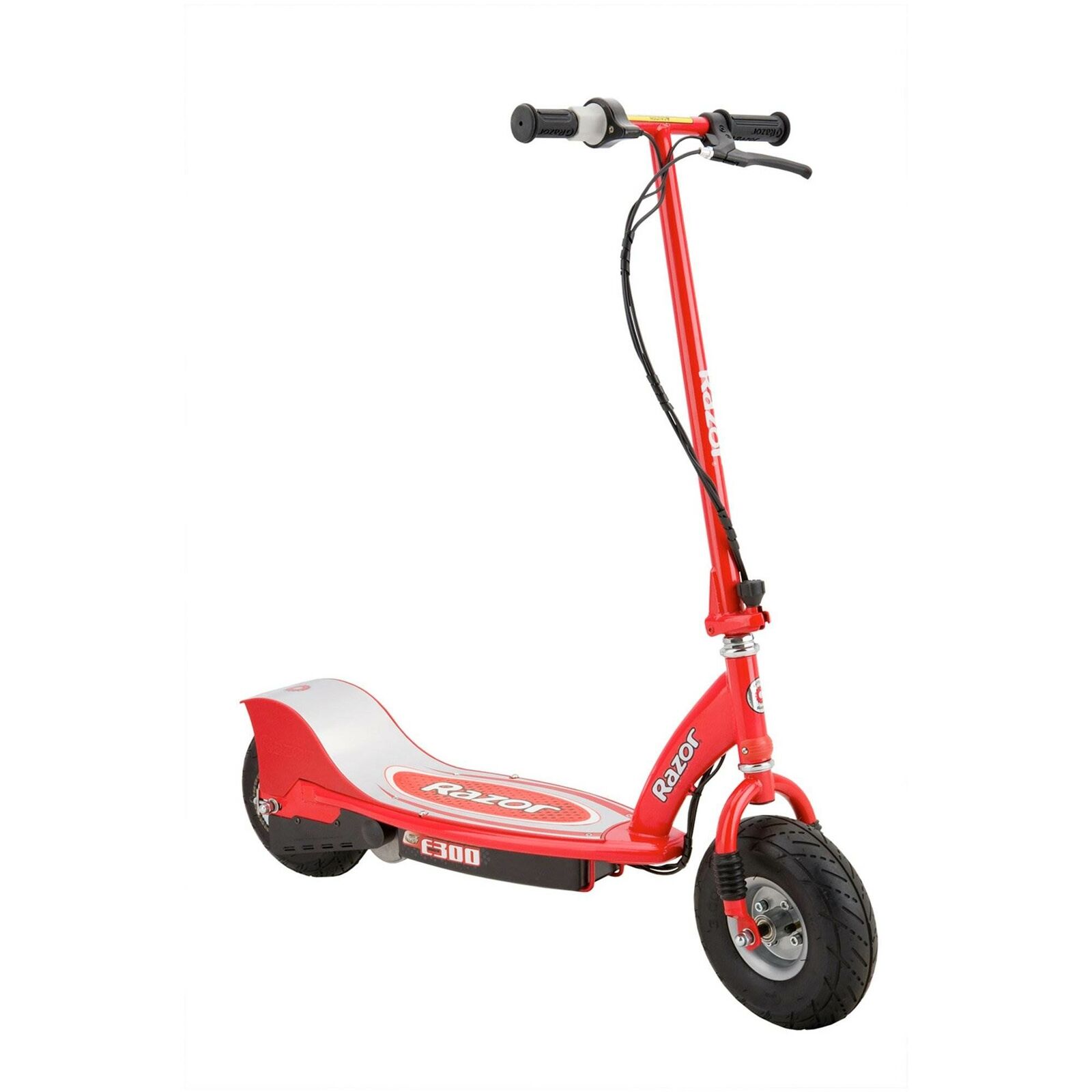 Razor E300 Adult Ride-On 24V High-Torque Motorized Electric Powered Scooter, Red
