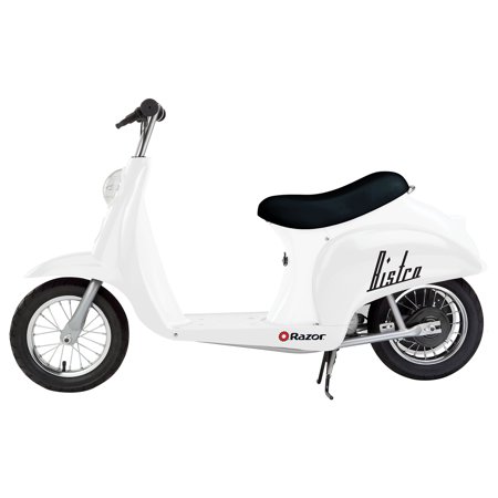 Razor Pocket Mod Electric Scooter - Bistro White, 24V Euro-Style Powered-Ride On, Vintage-Inspired Design, Underseat Hidden Storage, Up to 15 mph, Unisex