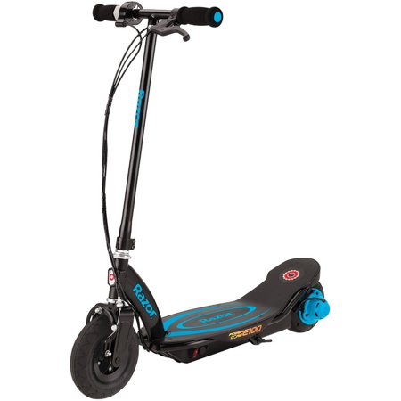 Razor Power Core E100 Electric Scooter - Blue, for Kids Ages 8+ and up to 120 lbs, 8" Pneumatic Front Tire, 120W Hub Motor, Up to 11 mph & Up to 60 mins of Ride Time, 24V Sealed Lead-Acid Battery