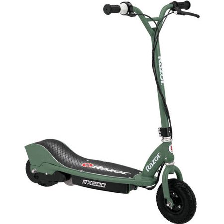 Razor RX200 Off-Road Electric Scooter for Ages 13+ and up to 154 Lbs., 8 In. Pneumatic Heavy Duty Tires, 200 W Chain-Driven Motor, Up to 12 Mph and up to 8-Mile Range, 24 Volt Sealed Lead-Acid Battery