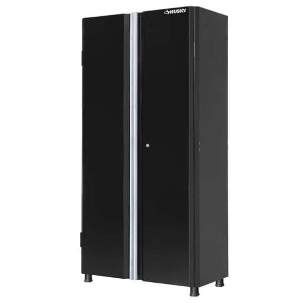 Ready-to-Assemble 24-Gauge Steel Freestanding Garage Cabinet in Black (36 in. W x 72 in. H x 18 in. D)