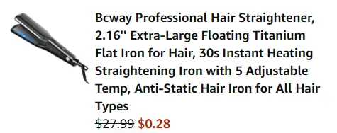 Professional Hair Straightening now 99% OFF with Code!! RUN!