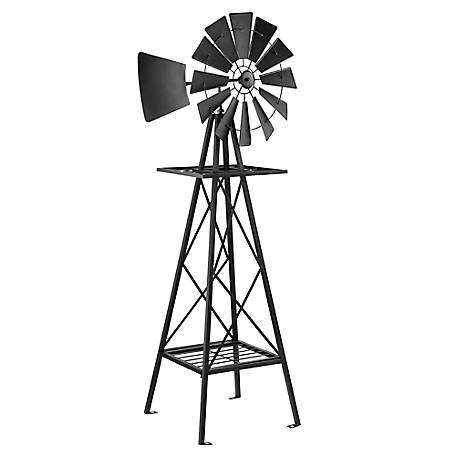Red Shed 6 ft. Metal Windmill
