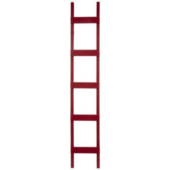 Red Wood Decorative Ladder
