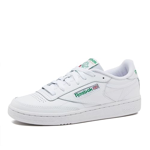 Reebok Men'S Club C 85 Tennis Sneaker, White/Green, 10.5