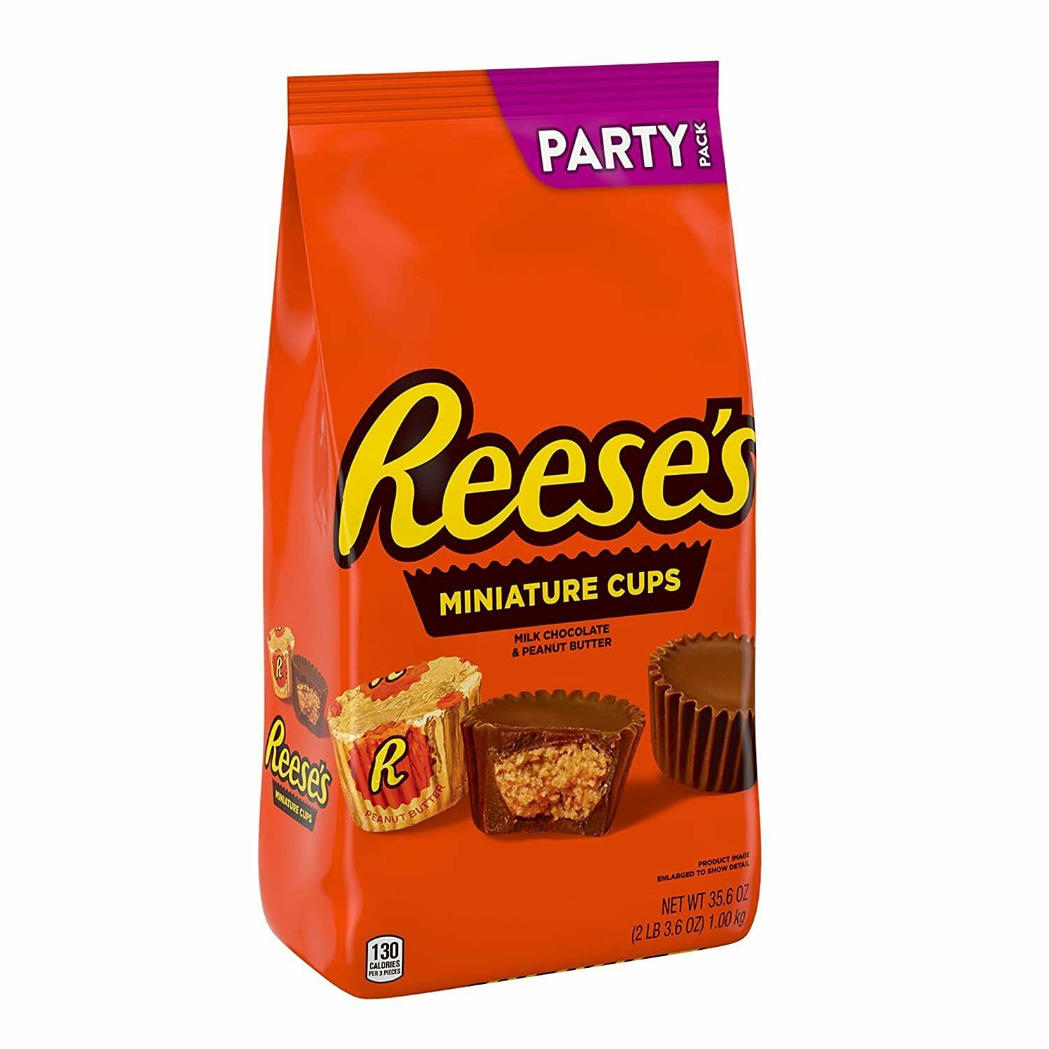 Reeses Peanut Butter Cups Miniatures Milk Chocolate 35.6 oz. Party Pack Bulk Bag