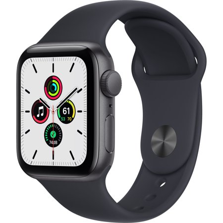 Refurbished Apple Watch SE 40mm Space Gray Aluminum - Midnight Blue Sport Band MKQ13LL/A