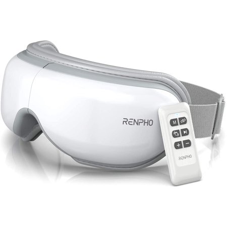 RENPHO 2.0 Eye Massager with Remote Control, Electronic Eye Therapy Massager with Heat & Compression for Eye Relax Eye Strain Dark Circles Bags Dry Eye Improve Sleep