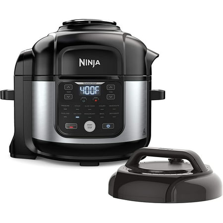 Restored Ninja FD302 Foodi 11-in-1 Pro 6.5 Qt. Pressure Cooker & Air Fryer (Silver-Black) (Refurbished)