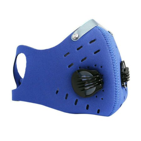 Reusable Dual Air Breathing Valve Face Mask Cover with Activated Carbon Filter