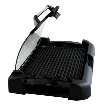 Reversible Indoor Grill And Griddle With Removable Glass Lid