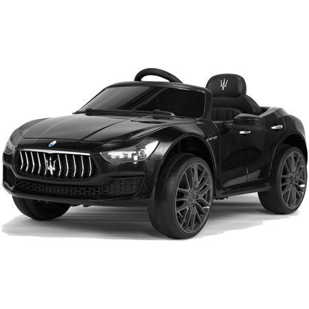 Ride on Toys with Remote Control, Maserati 12V Ride On Cars for Kids Toddlers Gifts, Battery Powered 4 Wheels Kids Electric Car with LED Headlights, Horn, Electric Vehicle for 2-5 Ages, Black, R8995