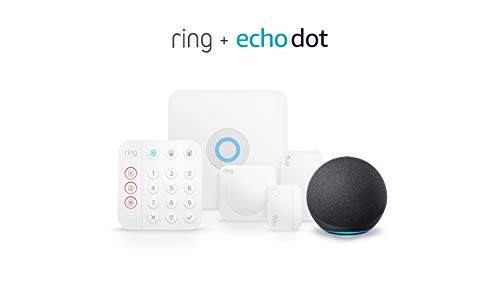 Ring Alarm 5-piece kit (2nd Gen) bundle with Echo Dot (4th Gen) - Charcoal