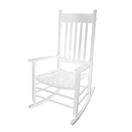 Rocking Chair Wooden Slat Back Lounge chair balcony rocker patio Balcony Patio Rocker DIY Rocker Chair Home Furniture White