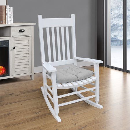 Rocking Chair Wooden Slat Back Lounge chair balcony rocker patio Balcony Patio Rocker DIY Rocker Chair Home Furniture White New
