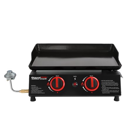 Royal Gourmet PD1203A 18-Inch 2-Burner Portable Countertop Griddle, 16,000 BTU Gas Grill Griddle