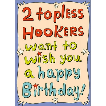 RSVP Two Topless Hookers Funny / Humorous Masculine Fishing Birthday Card for Him : Man : Men