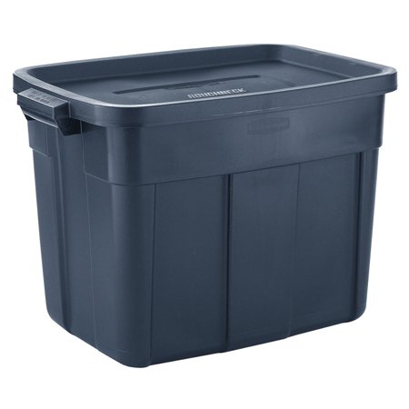 Rubbermaid 18 Gallon Stackable Storage Container, Dark Indigo Metallic (6 Pack)