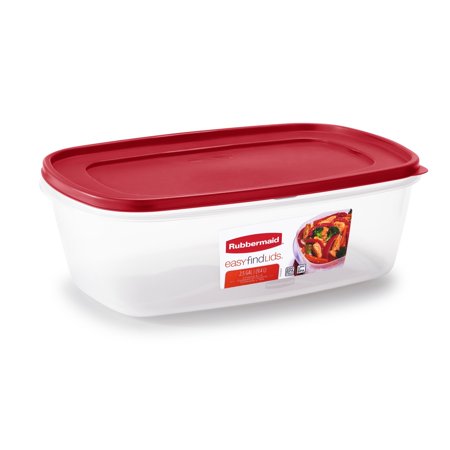 Rubbermaid Easy Find Lids Food Storage Container, 2.5 Gallon, Red