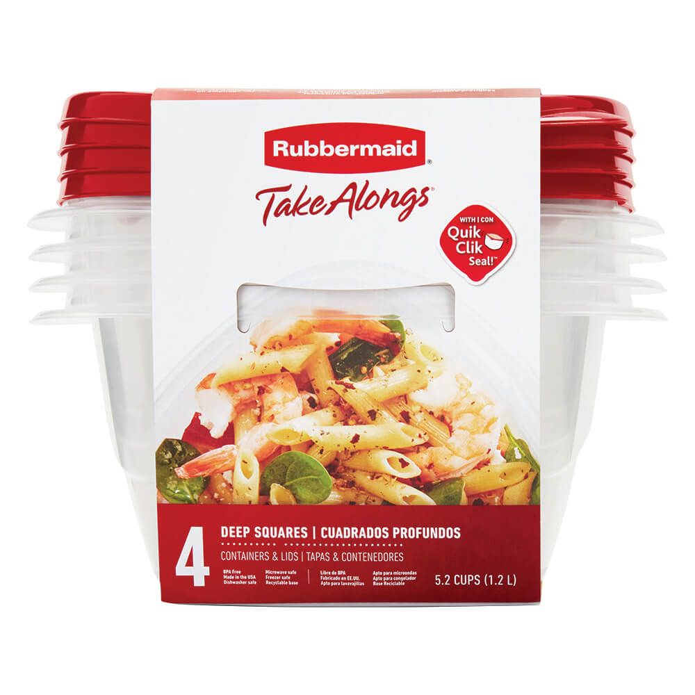 Rubbermaid TakeAlongs Deep Squares, 4 ct on Sale At Dollar General