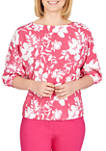 Ruby Rd Women's Color Pop Swiss Dot Floral Top on Sale At Belk