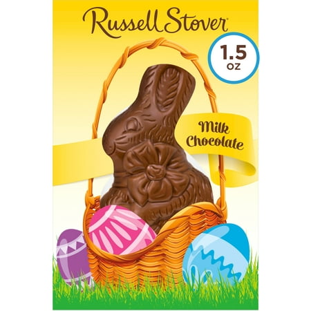 RUSSELL STOVER Easter Solid Milk Chocolate Easter Bunny, 1.5 oz.