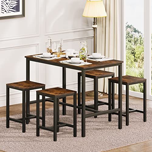 rxicdeo dining table and chairs set 4 breakfast bar table and stools set q719n1b1aclvyw4y9uaxlso6yyc10dxizmhl2wre6g
