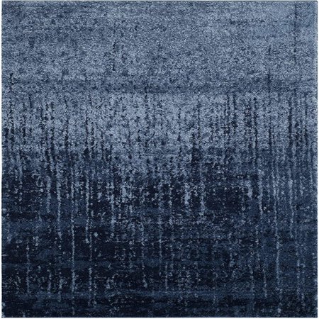 Safavieh Retro Collection RET2770 Modern Abstract Non-Shedding Living Room Bedroom Dining Home Office Area Rug, 53" x 8, Light Blue / Blue