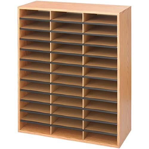 Safco Products Wood/Corrugated Literature Organizer, 36 Compartment 9403, Economical Organization, Letter-Size Compartments On Sale At Amazon.com
