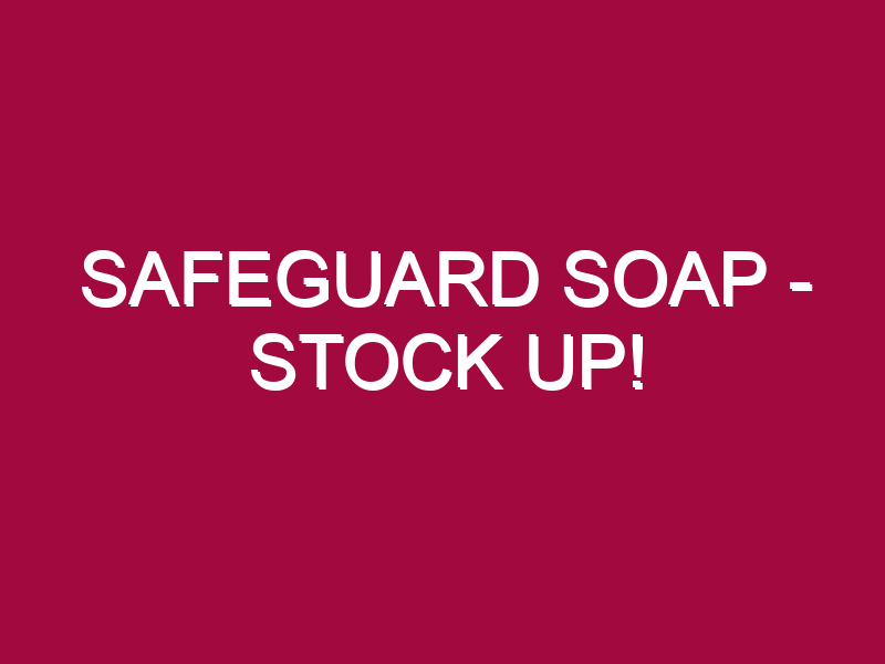 Safeguard Soap – STOCK UP!