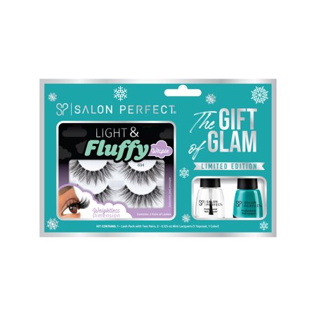 Salon Perfect Glam Gift Set, 694 Lash &Amp; 2-Pack Mini Lacquers, Show Me The Money, Crystal Clear Top Coat, 0.125...