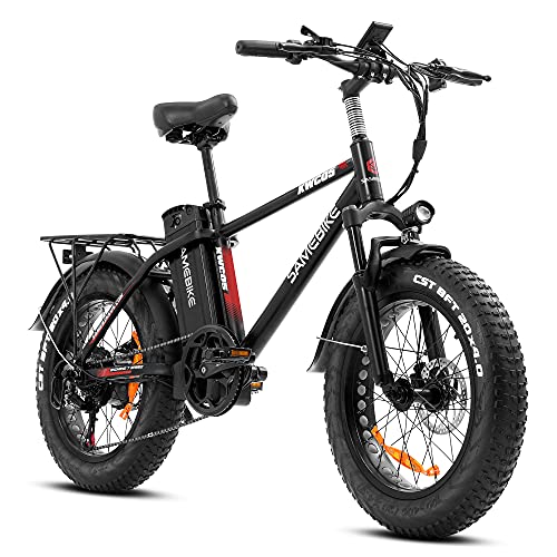 SAMEBIKE XWC05 750W Electric Bikes for Adults Up to 65 Miles EBike 4.0" Fat Tire Electric Bike 25 Mph